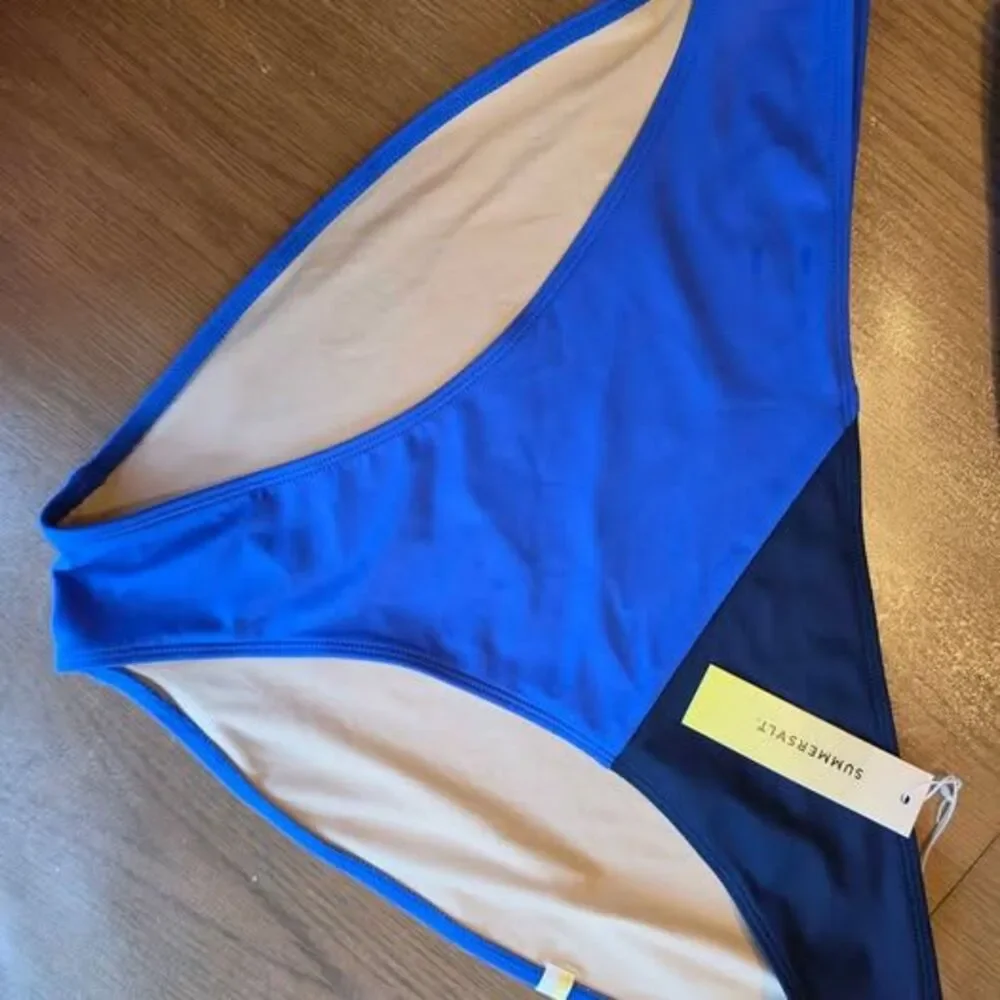 New Summersalt Two-Piece Blue and Navy Bikini Set - Size 14